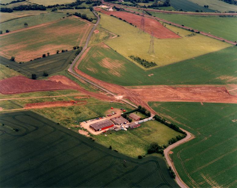 Lunnfield Lane with the plant crossing in place.