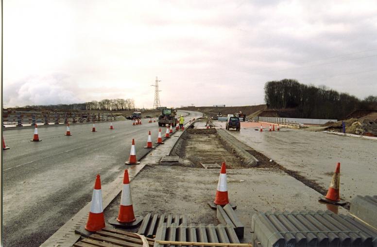 Works progressing over the deck with the diversion route for south bound traffic almost ready.