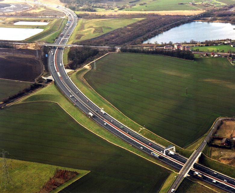 D2D Fully open over Fairburn Railway Bridge 