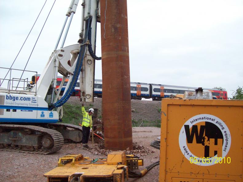 Third Scale casing being installed during the trial.