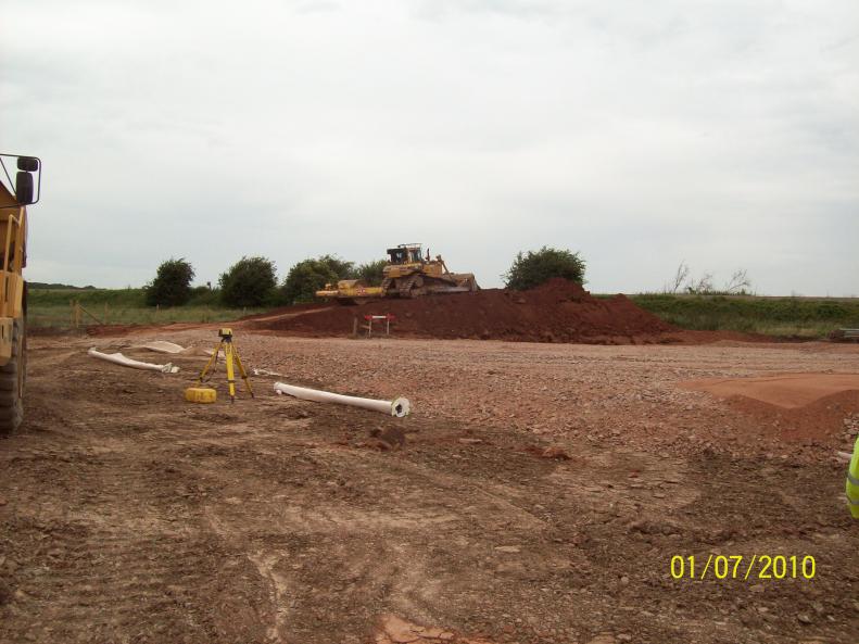 South side John Jones starting to install a ramp as part of the piling platform.