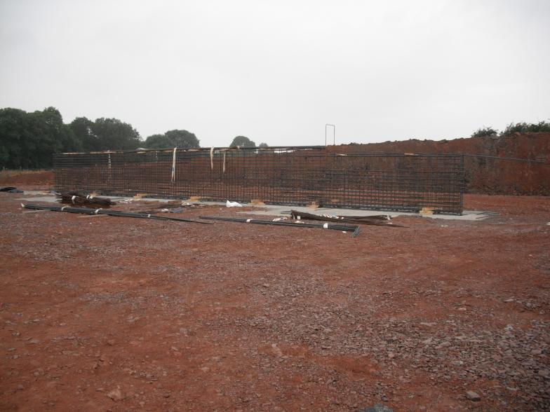 West Abutment reinforcment being fixed.