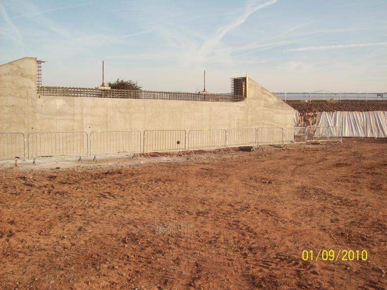 Re-cast West abutment formwork removed.