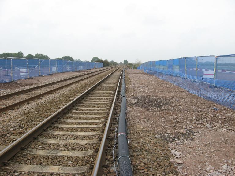 Phase 1 cable fixed on the sleepers