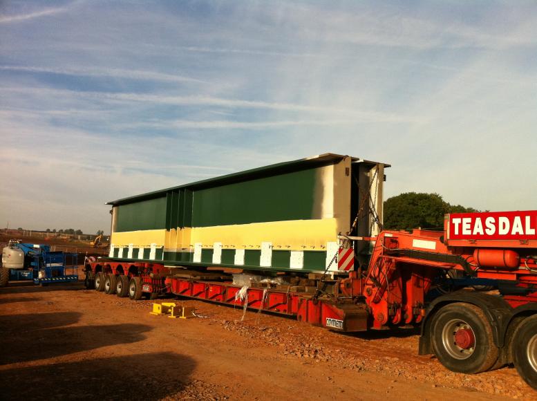 Mabey Bridge 1st Main beams arrive on site.