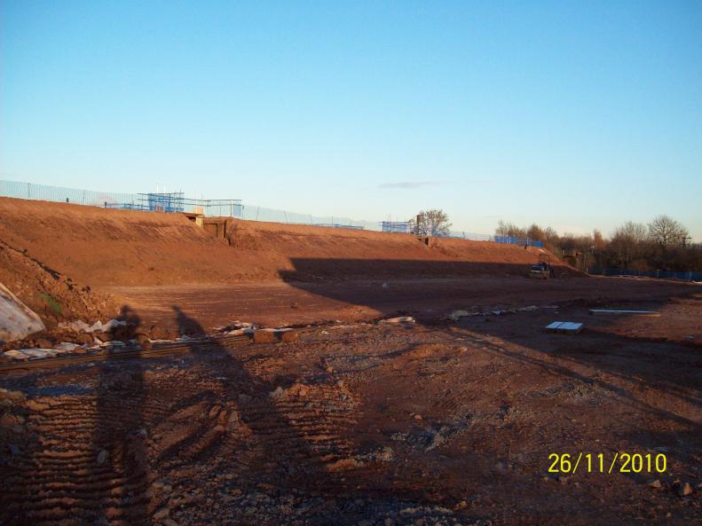 Bridge Build area levelled and stoned up ready for drive path.