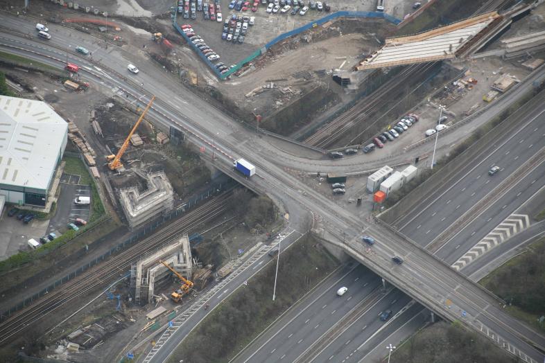 Abutments under construction