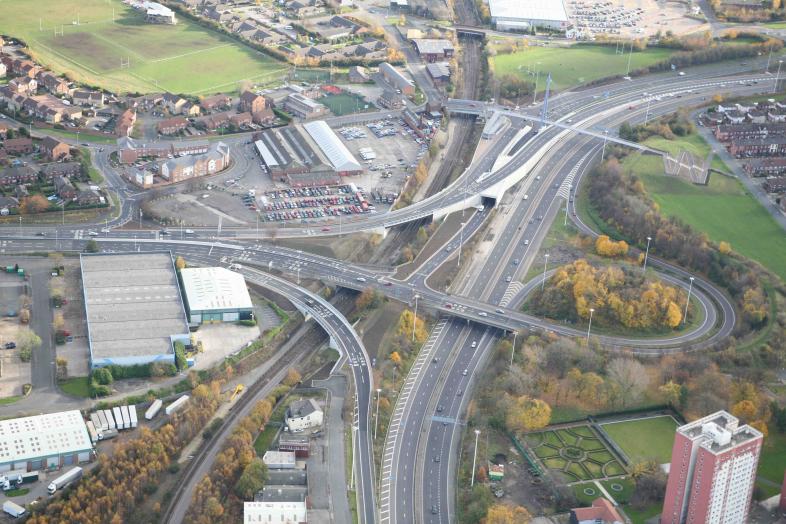 Completed bridge and Junction 4 works.