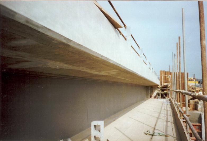 Parapet Formwork and Falsework removed