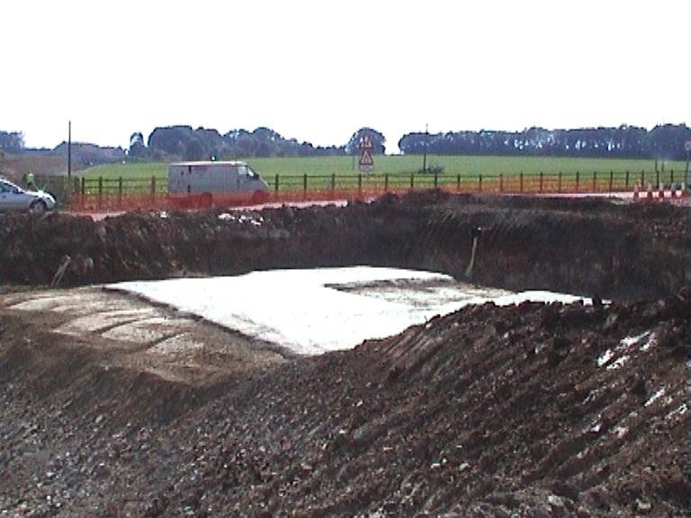 West Abutment earthworks formed and blinding concrete installed.