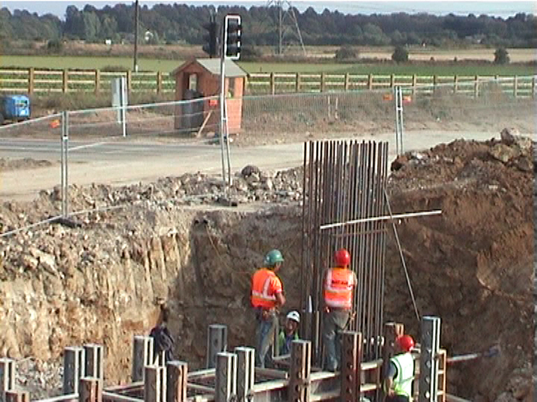 Reinforcement Starter bars being installed