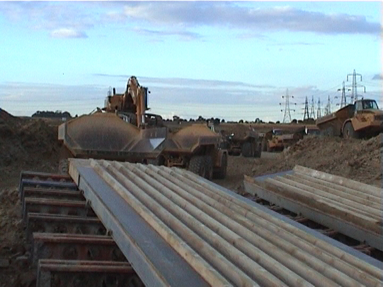 Central pier Formwork being prepared for erection