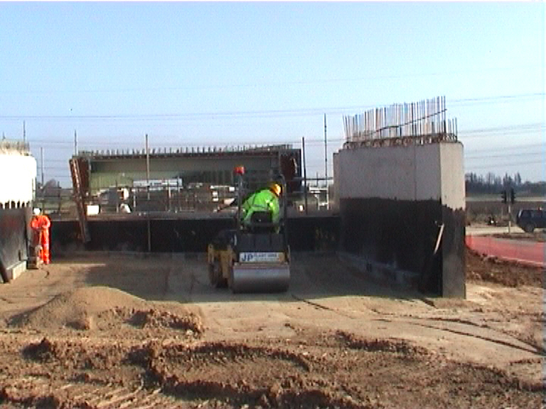 Back fill ongoing on the West abutment