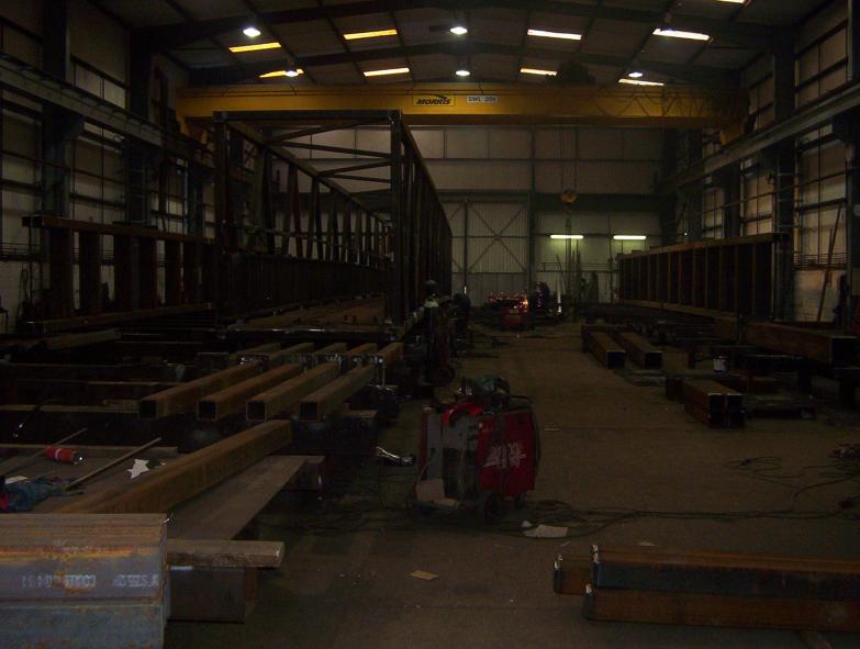 Bridge in the fabrication shop