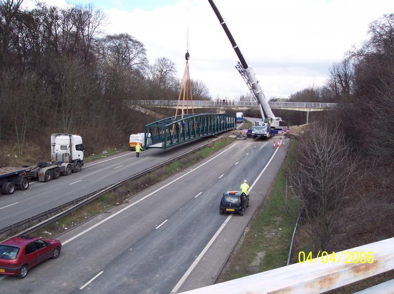 Second deck section being connected up