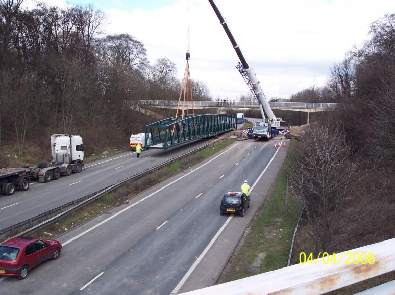 Second deck section being connected up