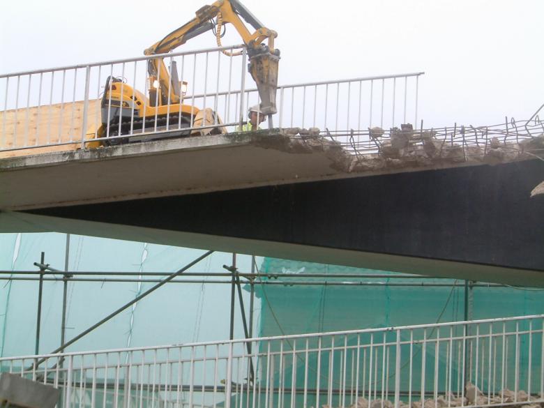 Ramps being demolished