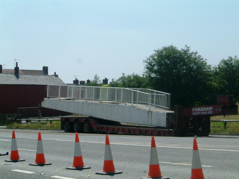 Deck section being moved for the Micklefield Trial