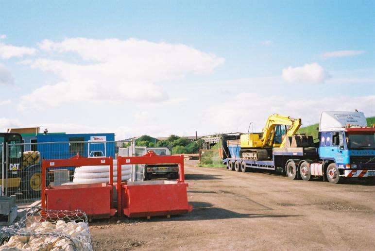 Equipment and plant being delivered to the site ready for the possession.