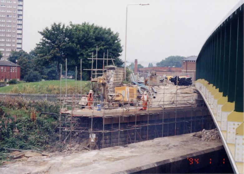 Piling started on the abutments.