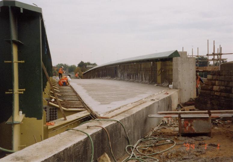 Concrete placed to the South deck span