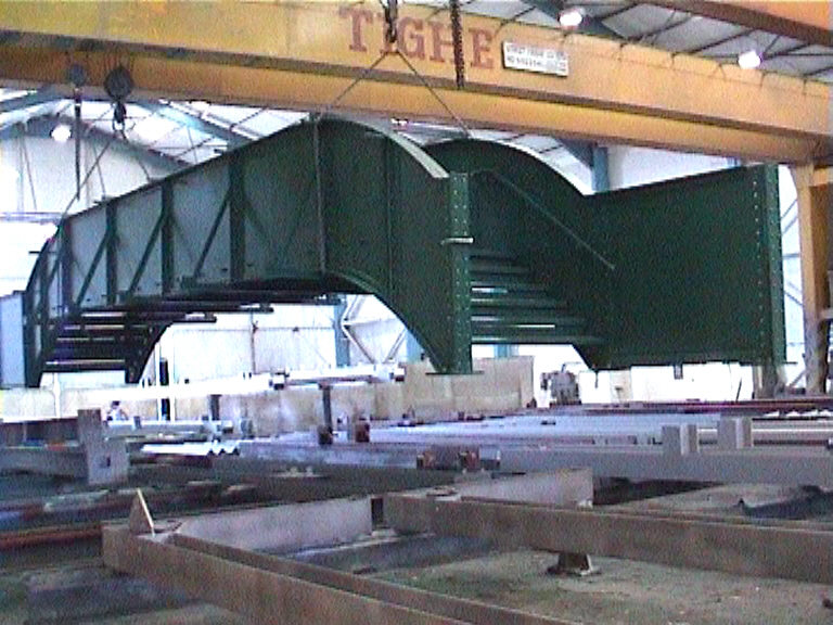 Bridge being loaded at Tighes