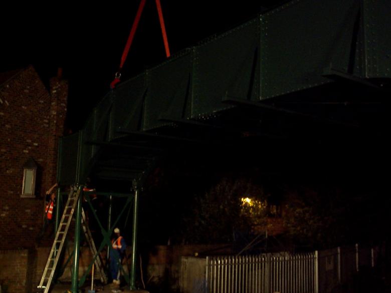 Bridge being erected in Beverley