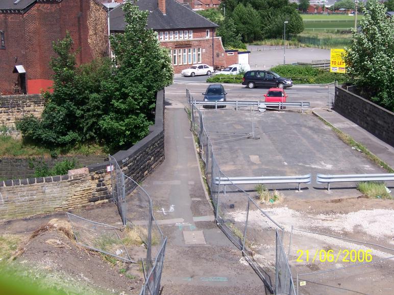 Hillidge bridge view on the existing bridge deck - Note the cable boxes and surfacing repairs