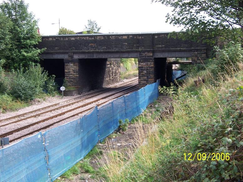 View on the Existing bridge as work progresses.