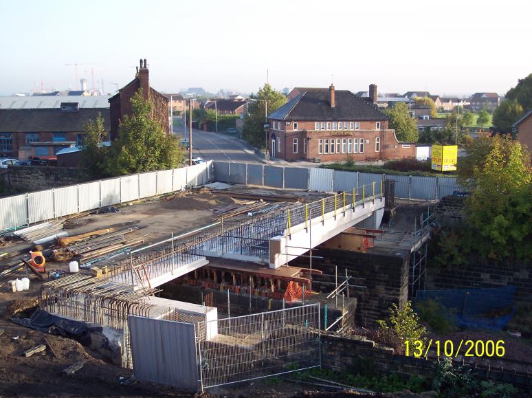 Five concrete units installed during  a possession.