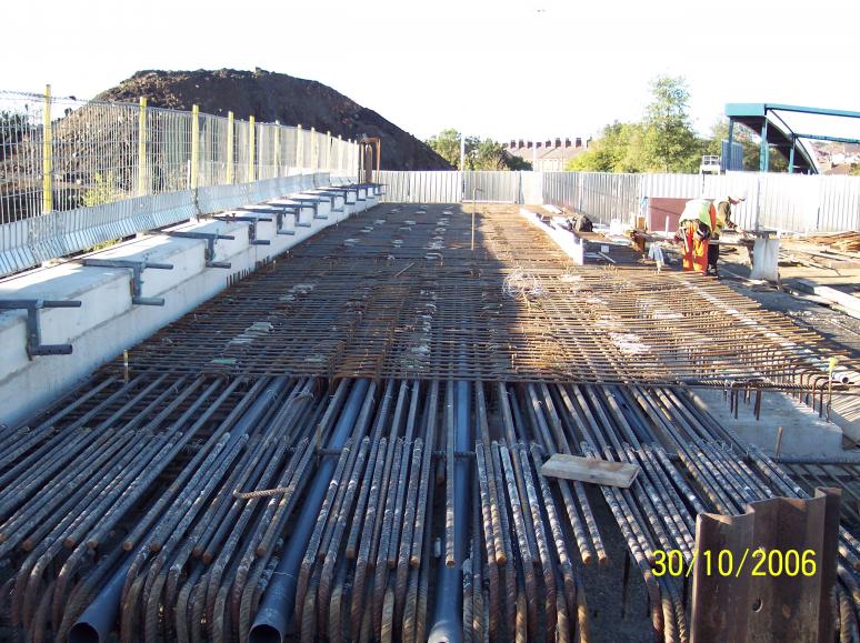 Bridge Deck - steel fixing to the deck.