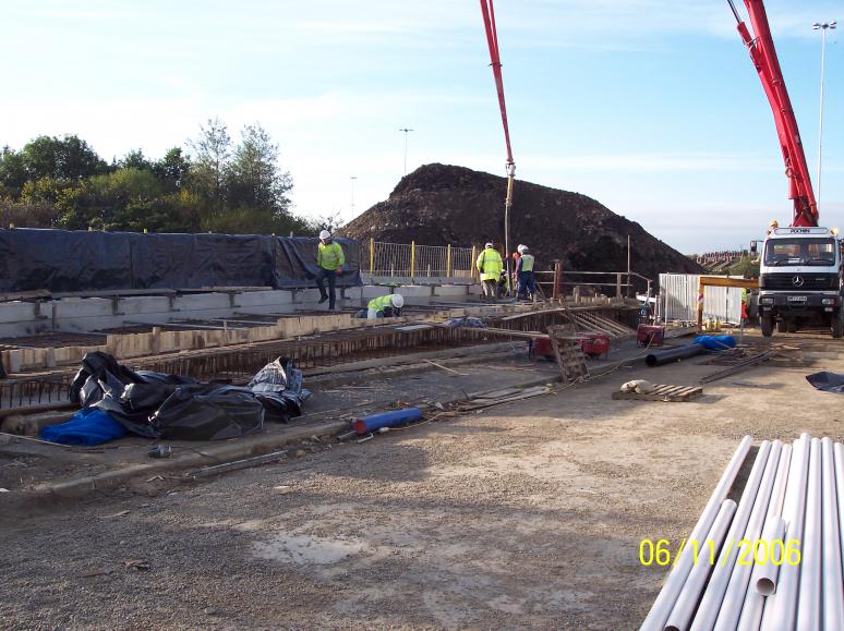 Concrete being Placed using a concrete pump