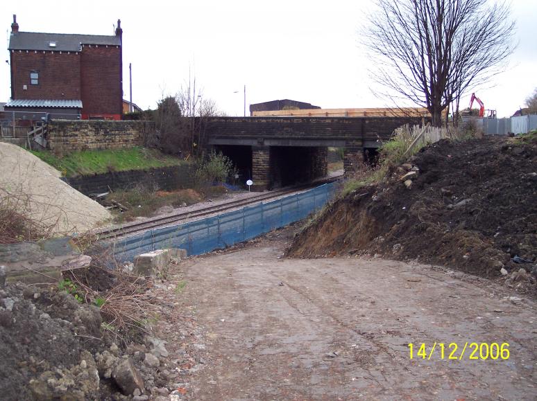 Access Ramp created down to track level for the Christmas demolition possession.