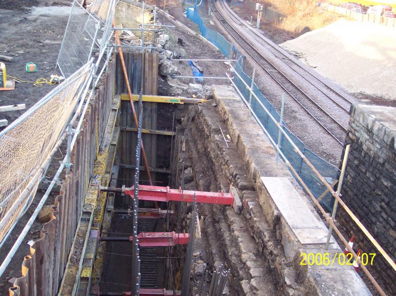 South Abutment steel fixing in progress