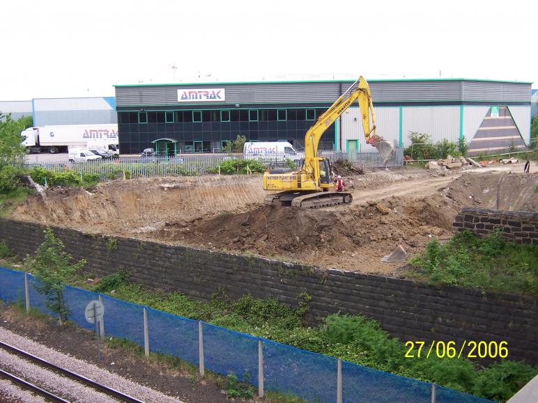 North abutment Dig in progress