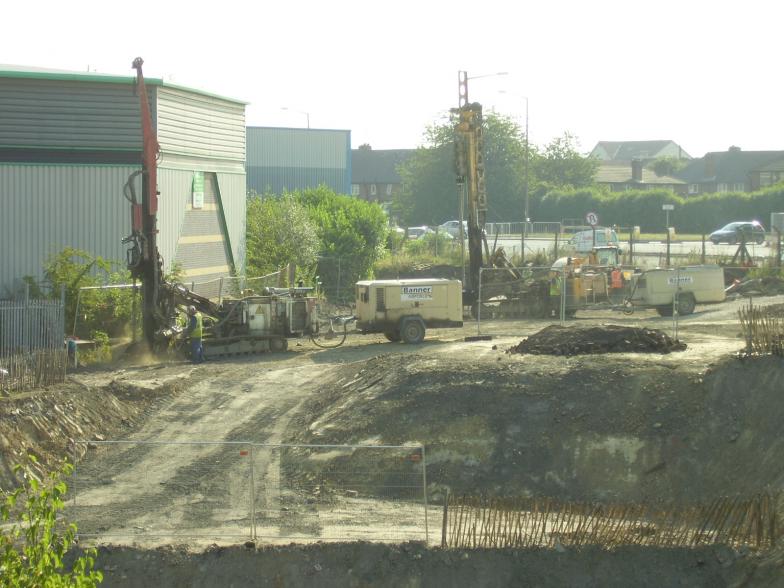 North abutment grouting on the approaches