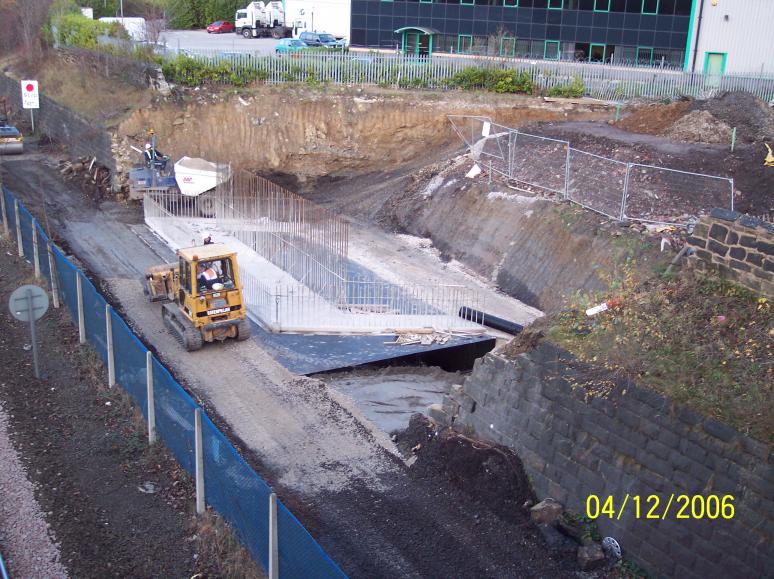 North Abutment Cast and back filling in progress