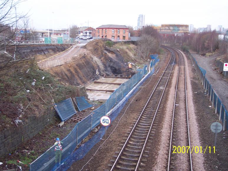 Steel fixing starting on the South Abutment 