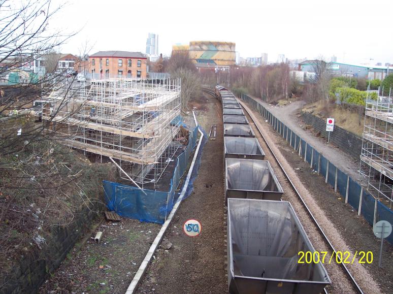 South Abutment Scaffold being erected.