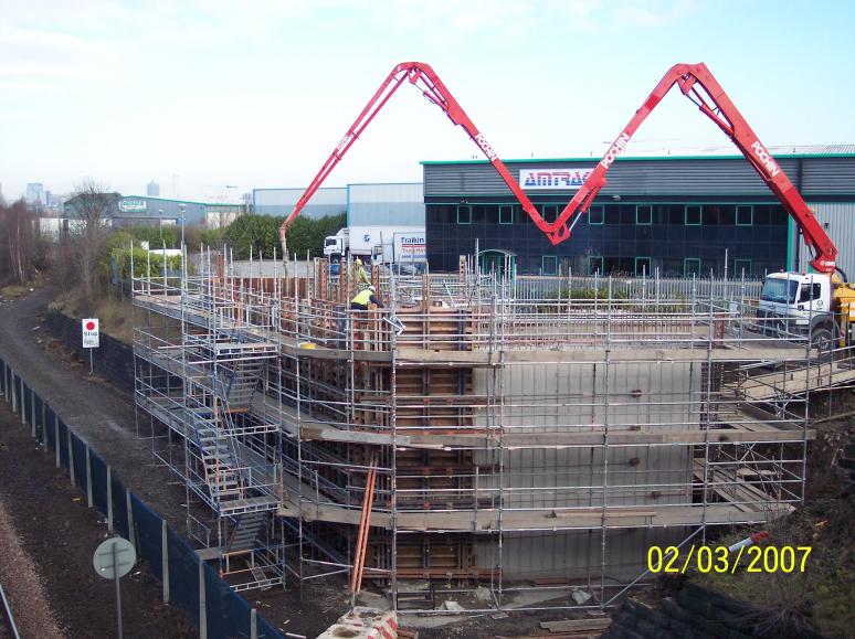 North Abutment being cast.