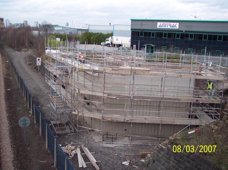 North Abutment formwork removed.