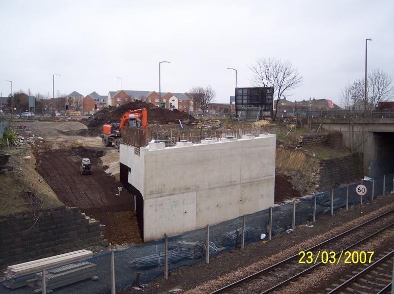 North Abutment Bearings Set and  Scaffold removed 