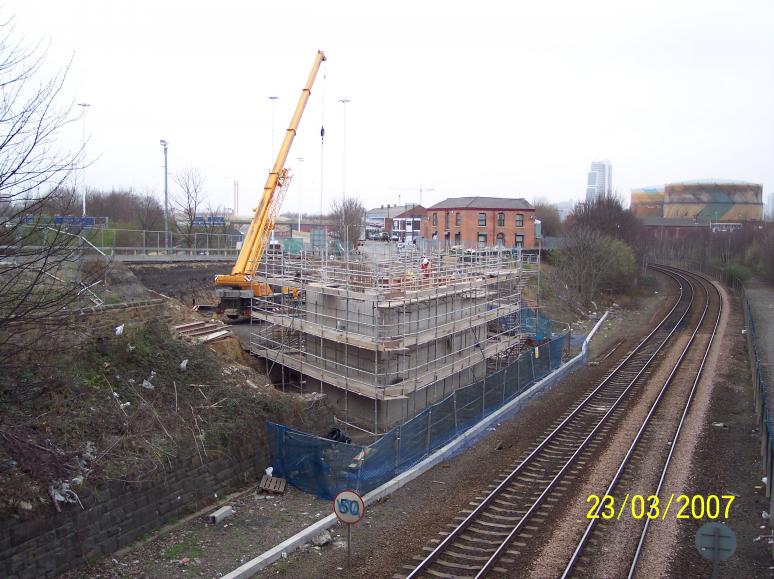 South Abutment Cast with formwork removed.