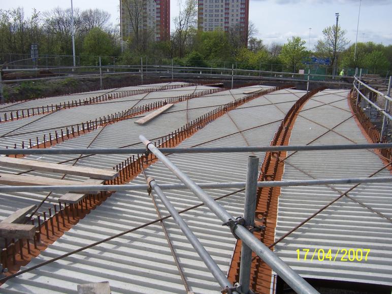 GRP installed on the bridge.