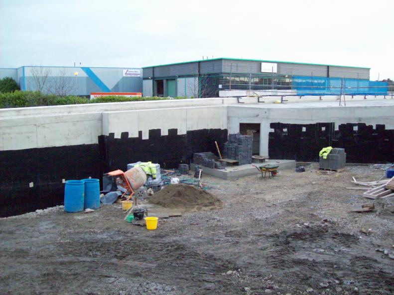 South Abutment Concrete completed with access manhole being constructed.