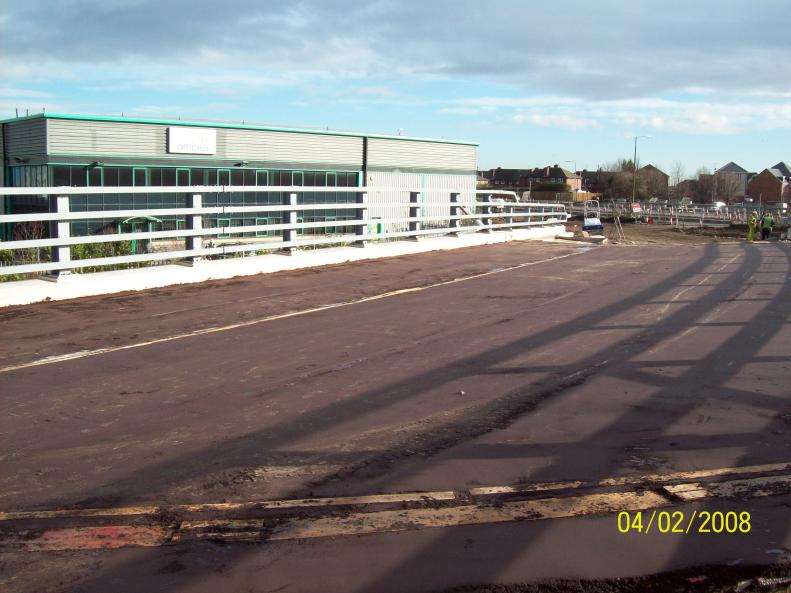 Red Sand carpet on the bridge.