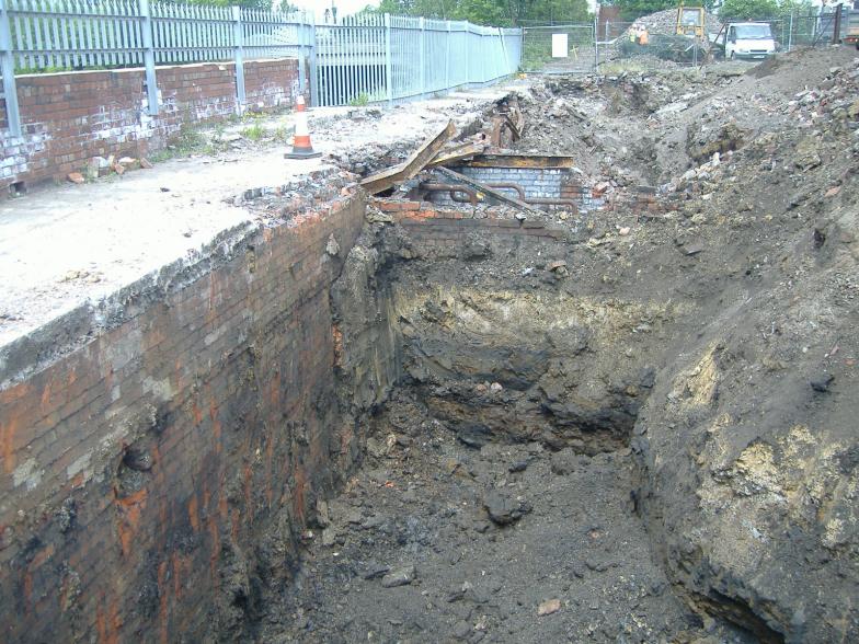 North Abutment Brown Field site dug out