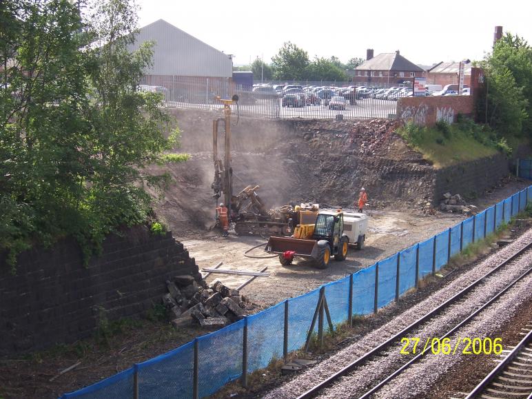 North Abutment drilling and grouting