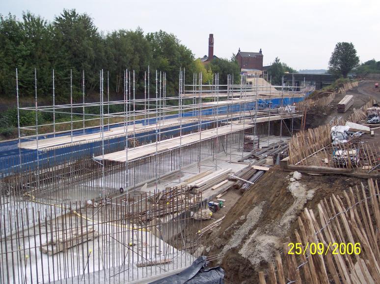 South Abutment Scaffold being erected 