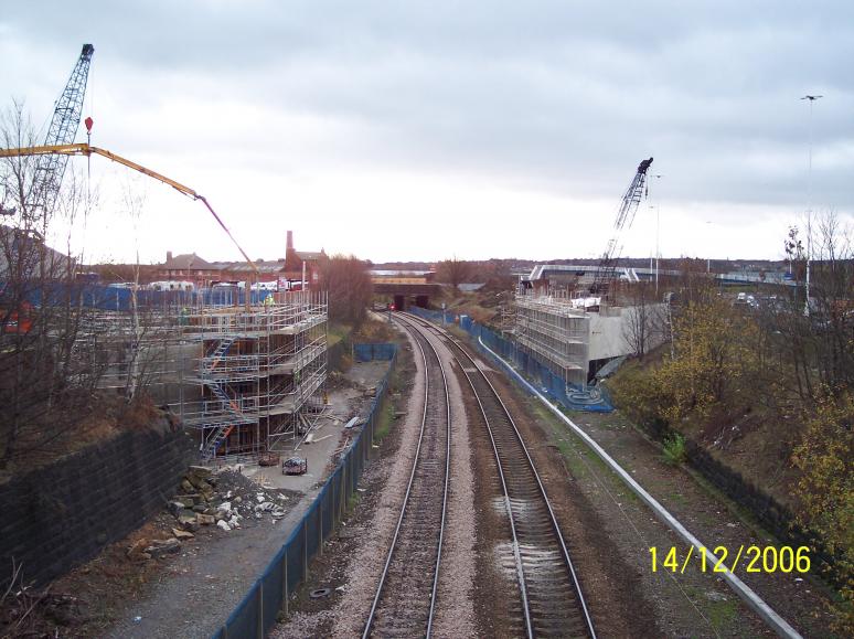 North Abutment being cast